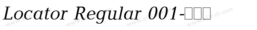 Locator Regular 001字体转换